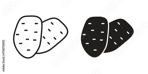 Potato icon, vector graphics collection. logotype graphic art design