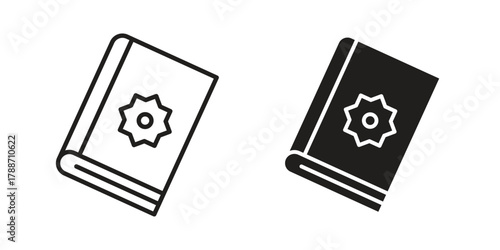 Quran book icon, vector graphics collection. logotype graphic art design