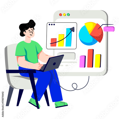 An illustration design of online presentation