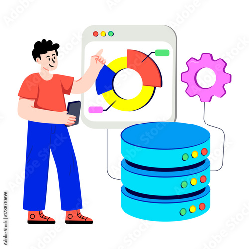 Premium download illustration of business analyst