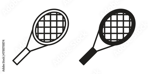 Racquet icon, vector graphics collection. logotype graphic art design