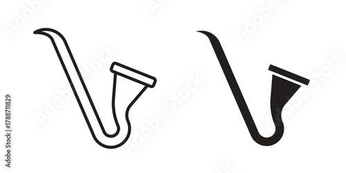 Saxophone icon, vector graphics collection. logotype graphic art design