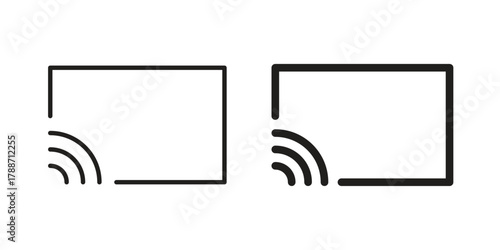 Screencast icon, vector graphics collection. logotype graphic art design