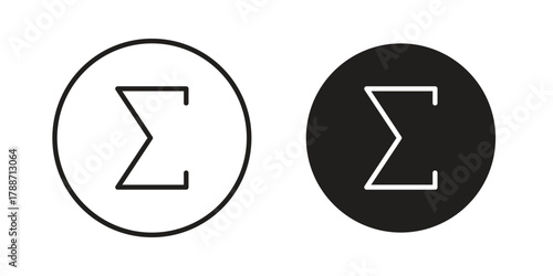 Sigma icon, vector graphics collection. logotype graphic art design