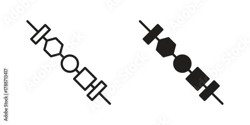Skewer icon, vector graphics collection. logotype graphic art design
