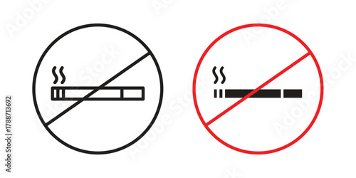 Smoking ban icon, vector graphics collection. logotype graphic art design