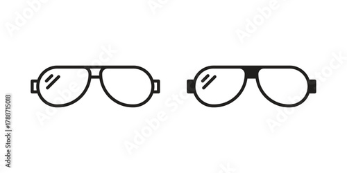 Sunglasses icon, vector graphics collection. logotype graphic art design