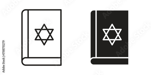 Tanakh book icon, vector graphics collection. logotype graphic art design