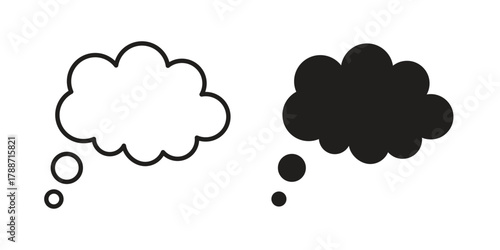Thought bubble icon, vector graphics collection. logotype graphic art design