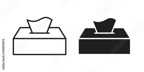 Tissue box icon, vector graphics collection. logotype graphic art design