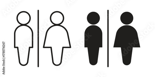 Toilet icon, vector graphics collection. logotype graphic art design