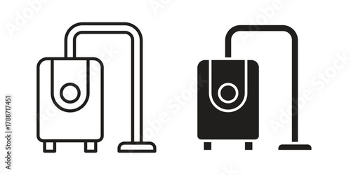 Vacuum cleaner icon, vector graphics collection. logotype graphic art design