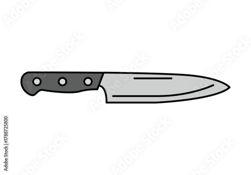 Ilustración de un cuchillo de chef o de cocina