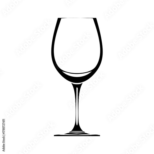 Elegant wine glass design symbolizing fragility, celebration, or delicate handling.