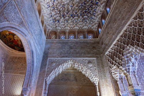 Hall of Kings in Nasrid palace in Alhambra, Granada, Spain