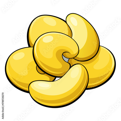 Illustration of a pile of delicious cashews