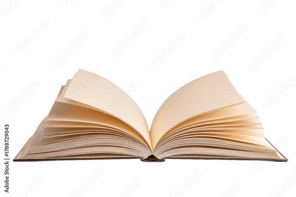 Fototapeta premium Open book with blank pages, ready for writing