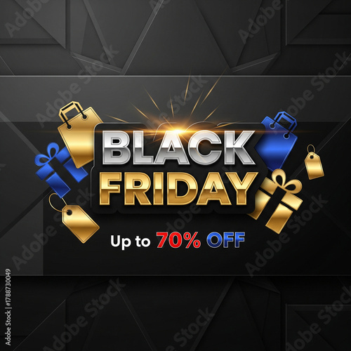 Black Friday sale promotional marketing banner.