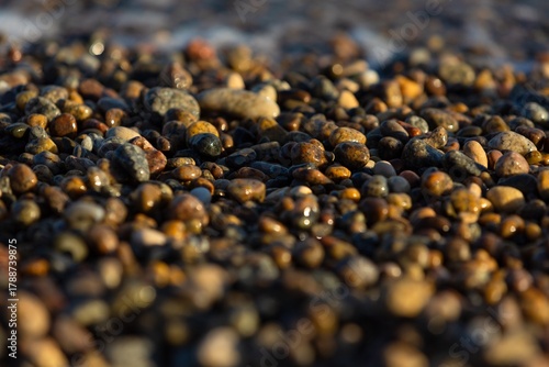 Fototapeta Naklejka Na Ścianę i Meble -  Abstract nature sea stones  texture. Stone background.