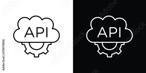 API icon line vector illustration. vector graphics