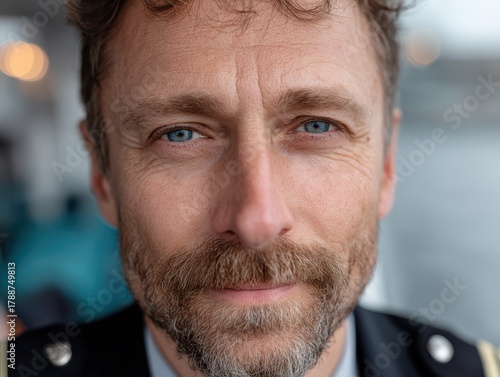 Curly-haired middle-aged ma...