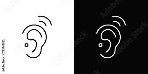 Assistive listening systems icon line vector illustration. vector graphics