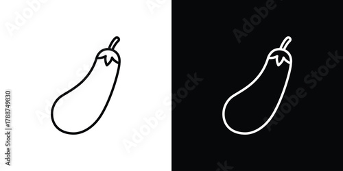 Aubergine icon line vector illustration. vector graphics