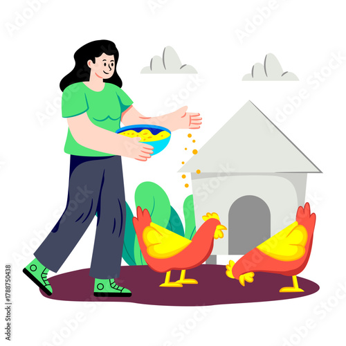 An eye catching illustration of chickenfeed