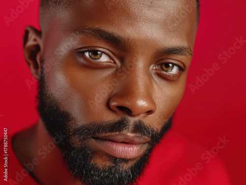 Close-up portrait of a man ...