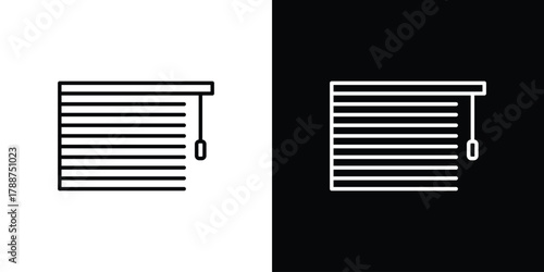 Blinds icon line vector illustration. vector graphics