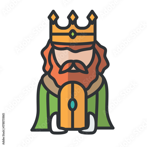 King Caspar. Three Kings. Three wise men avatar. The Magi icon