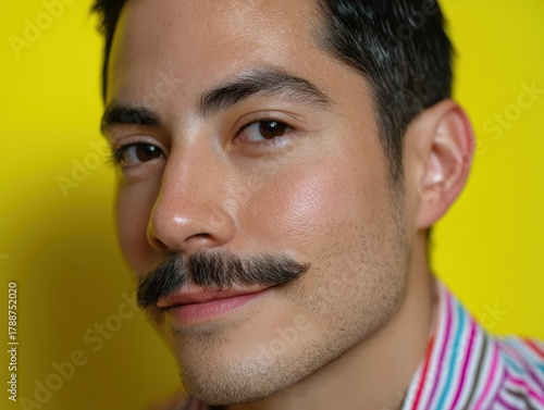 Smiling man with neatly gro...
