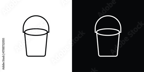 Bucket icon line vector illustration. vector graphics