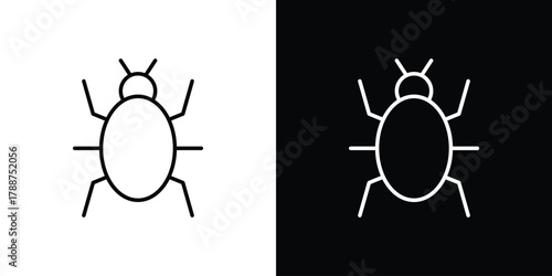 Bugs icon line vector illustration. vector graphics