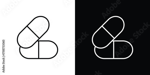 Capsules icon line vector illustration. vector graphics
