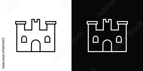 Castle icon line vector illustration. vector graphics