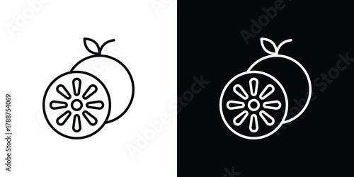 Citrus icon line vector illustration. vector graphics