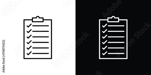 Clipboard icon line vector illustration. vector graphics