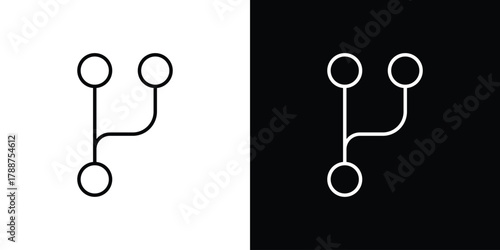 Code Fork icon line vector illustration. vector graphics