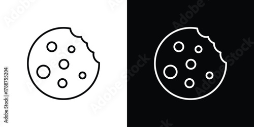 Cookie icon line vector illustration. vector graphics