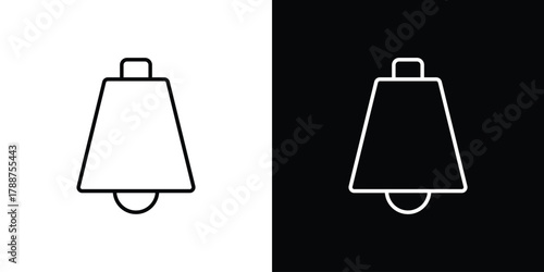 Cowbell icon line vector illustration. vector graphics