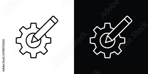 Customizefor banner and line vector illustration. vector graphicsaging design Vector illustrationsntings icon line vector illustration. vector graphics