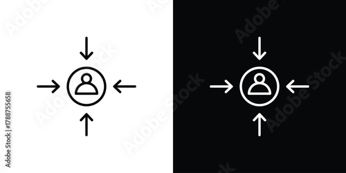Customer centricity icon line vector illustration. vector graphics