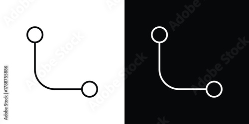 Diagram nested icon line vector illustration. vector graphics