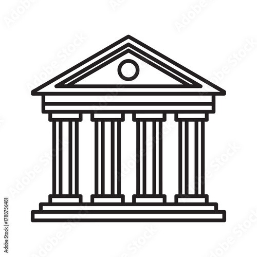 Building with columns representing a courthouse