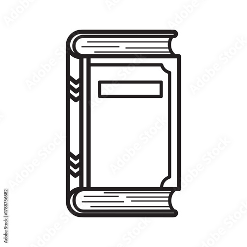 Closed book with blank cover