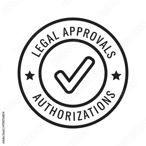 Legal approvals and authorizations stamp