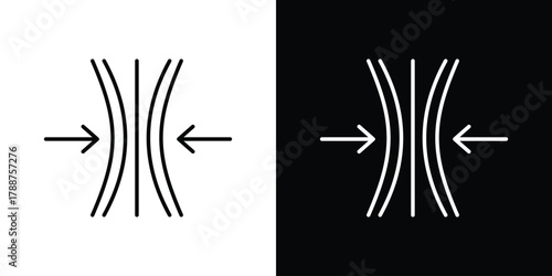 Elastic icon line vector illustration. vector graphics