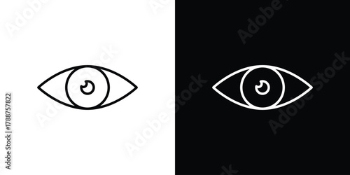 Eyes icon line vector illustration. vector graphics
