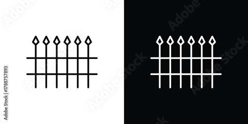 Fence icon line vector illustration. vector graphics